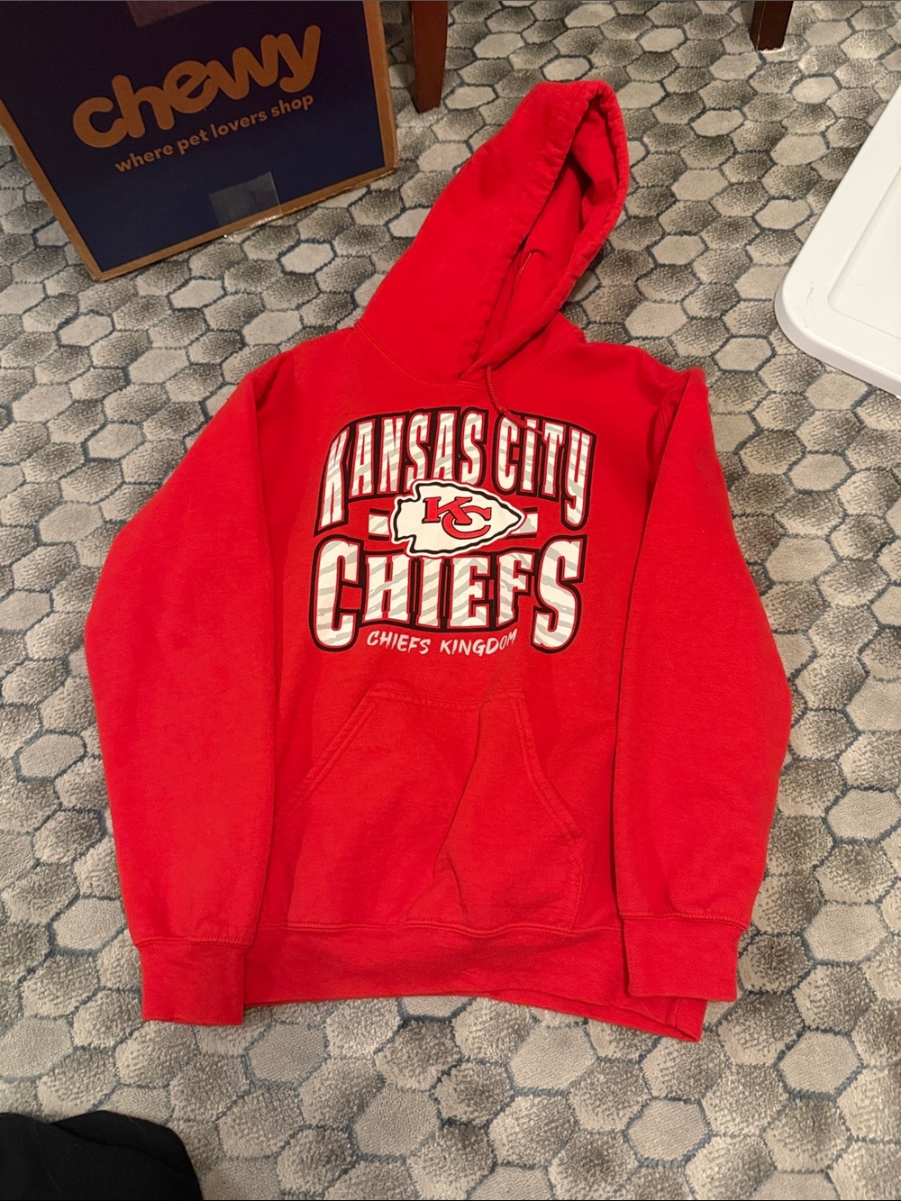 Kansas City Chiefs Red Graphic Hoodie with Team Logo